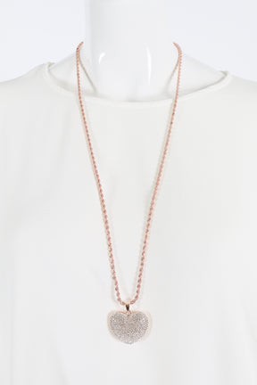 Lara heart necklace in Rose Gold