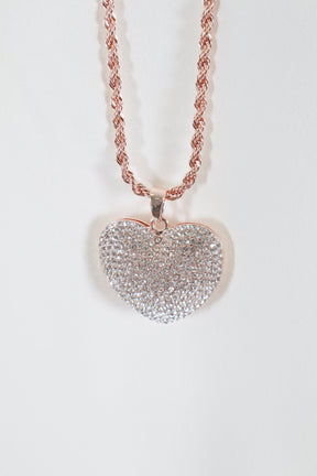 Lara heart necklace in Rose Gold
