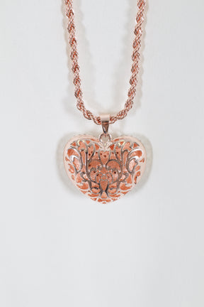 Lara heart necklace in Rose Gold