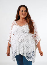 Tara Crochet Top in Cream