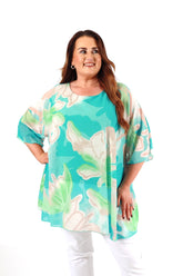 Mia Blouse in Turquoise