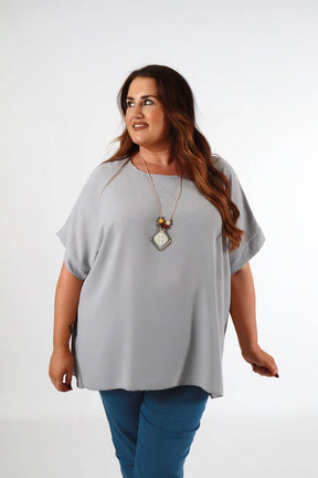 Freya blouse in grey

