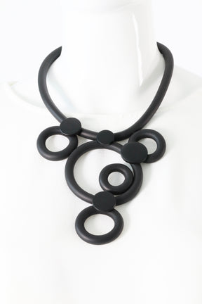 Opal Necklace in Black