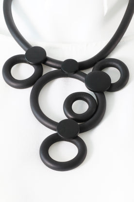 Opal Necklace in Black