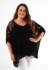 Tara Crochet Top in Black