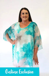 Layla Blouse in Turquoise