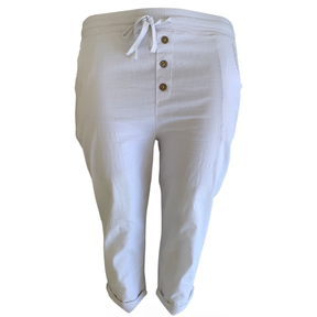 Indy Linen Crops in White