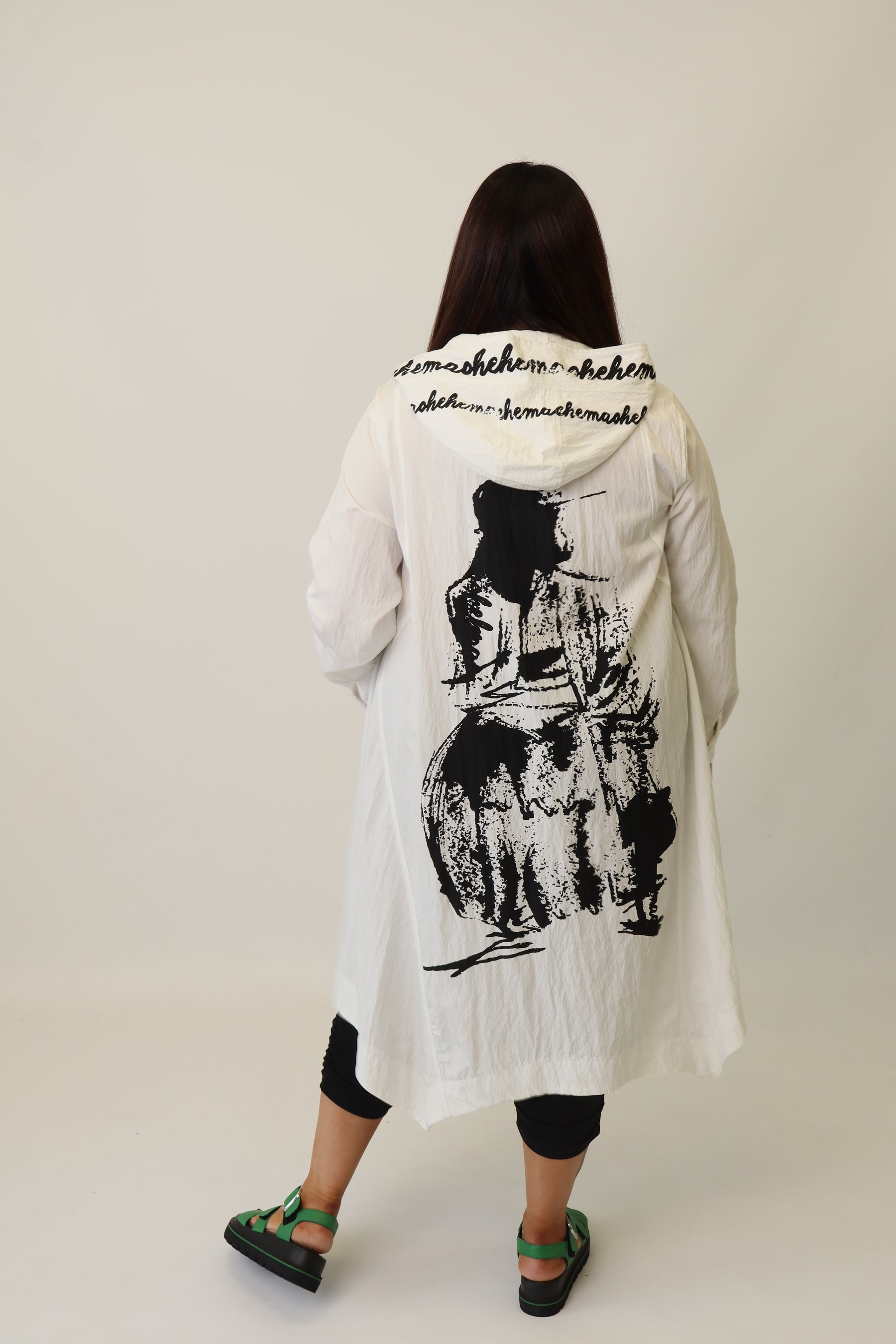Nala Printed Jacket in White