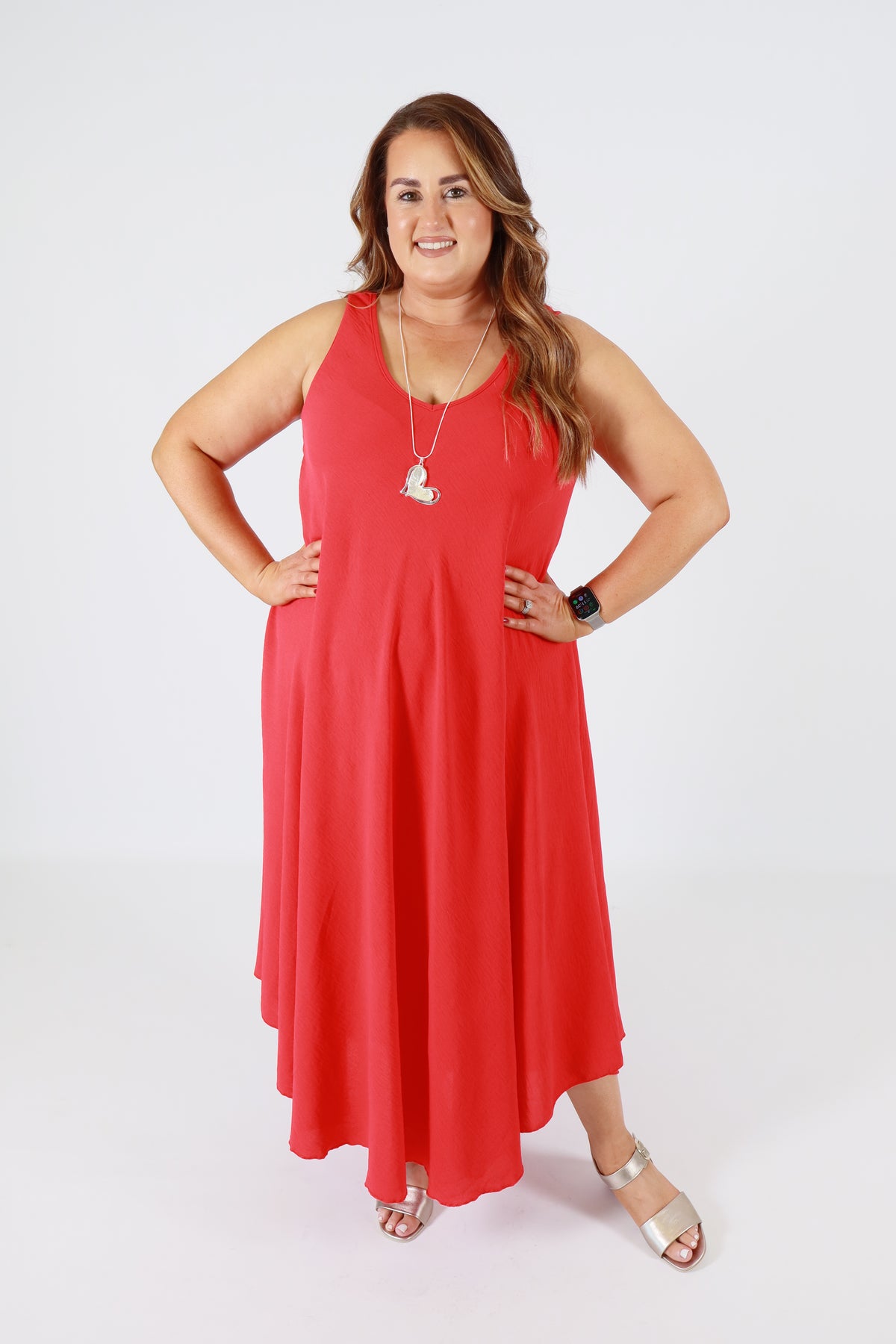 Aimee Dress in Red
