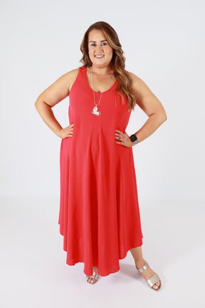 Aimee Dress in Red