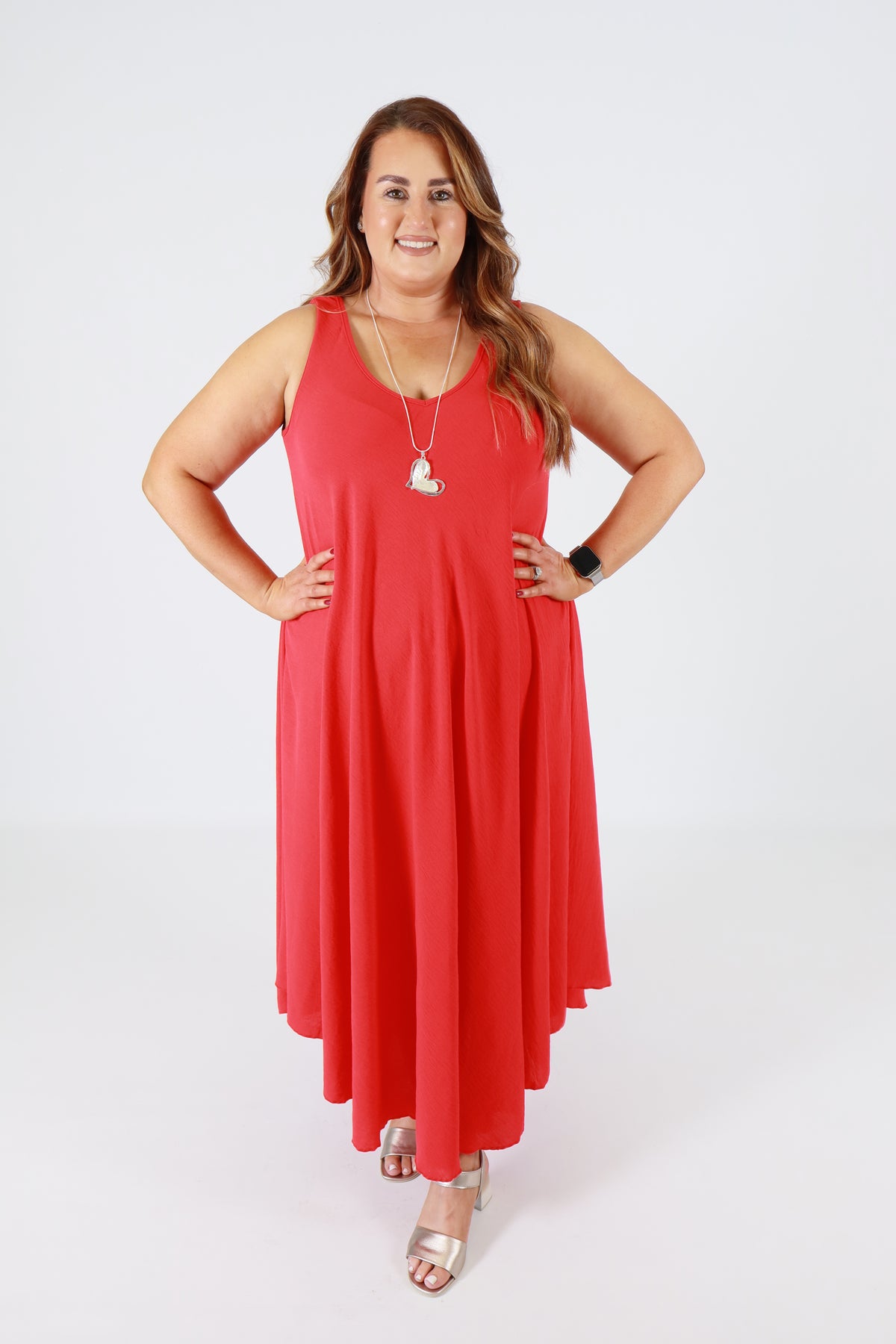 Aimee Dress in Red
