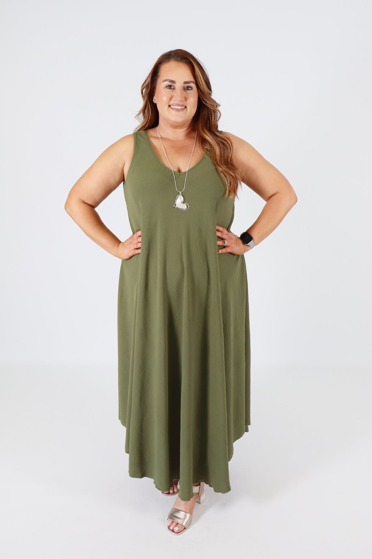 Aimee Dress in Khaki