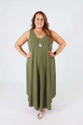 Aimee Dress in Khaki