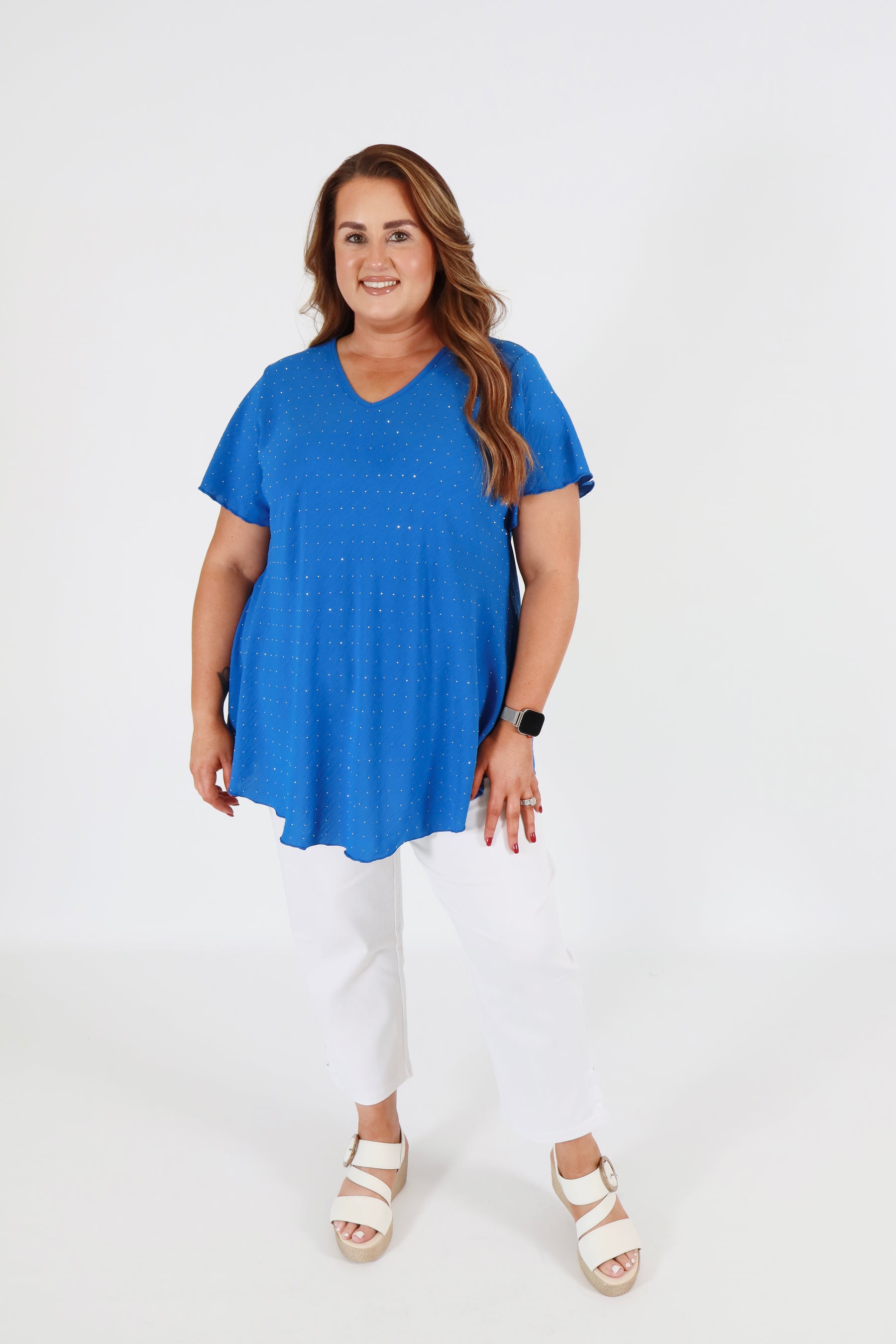 Nadia Blouse in Royal Blue