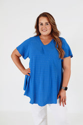 Nadia Blouse in Royal Blue