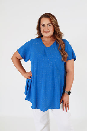 Nadia Blouse in Royal Blue