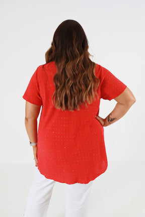Nadia Blouse in Red