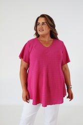 Nadia Blouse in Magenta