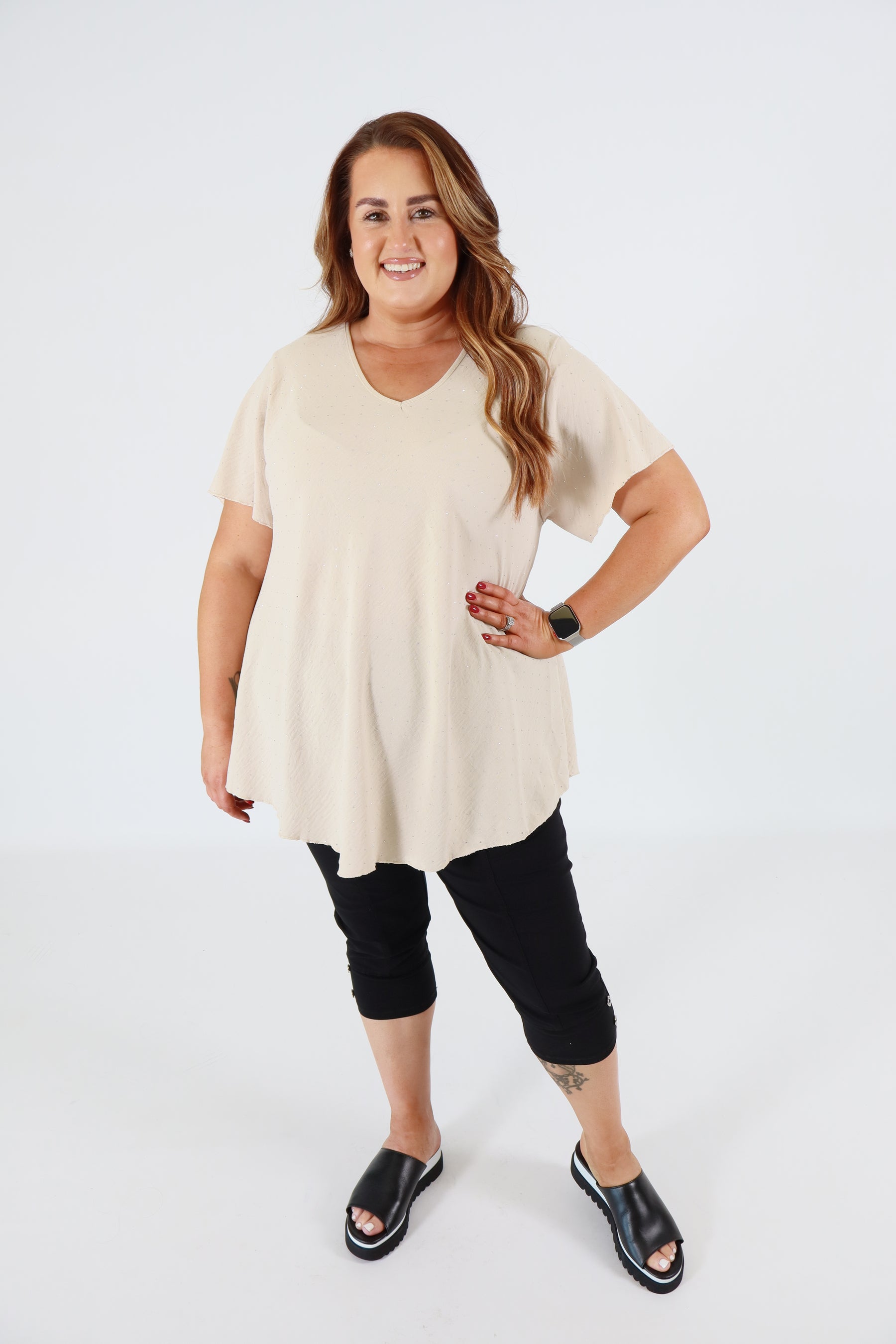 Nadia Blouse in Beige