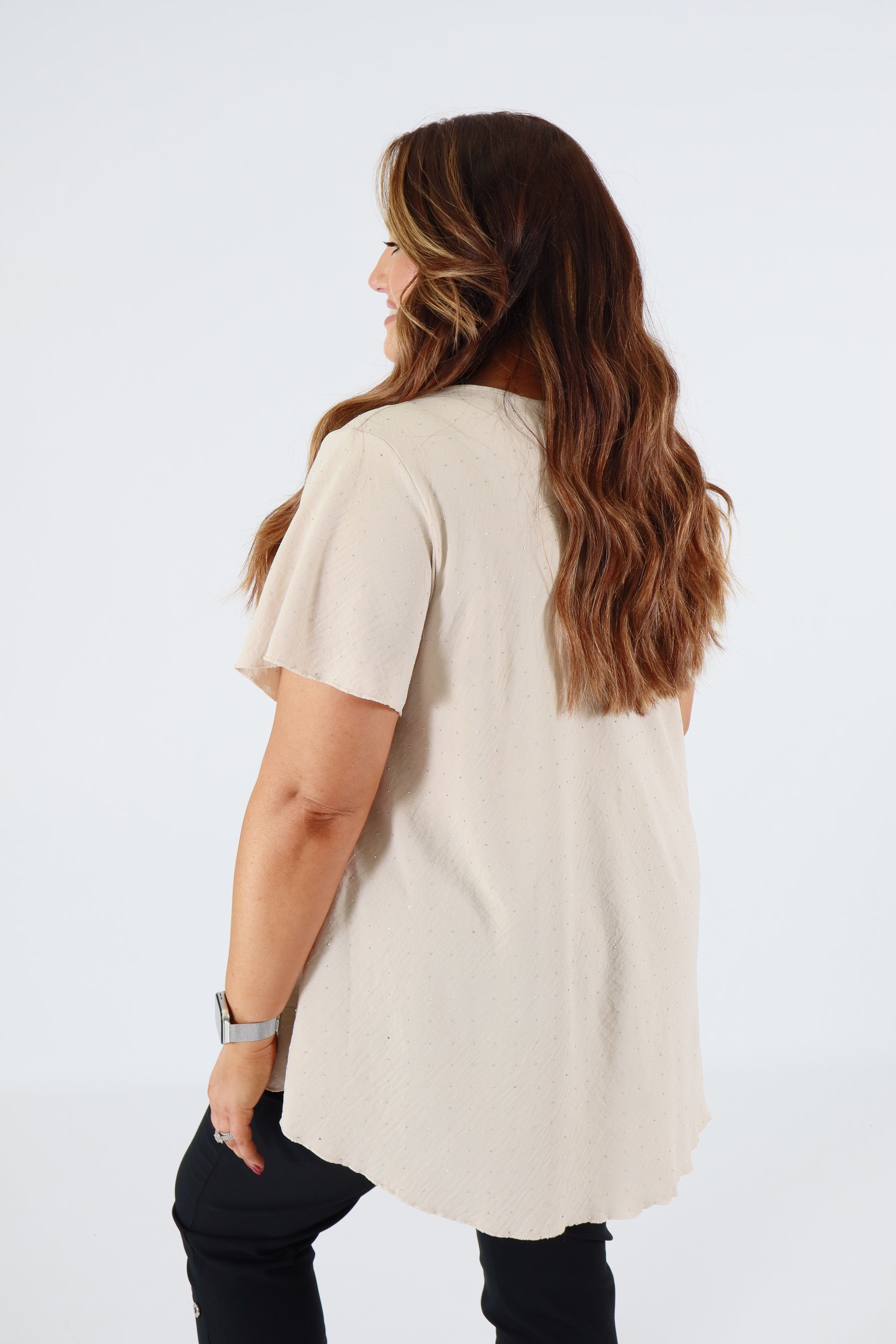 Nadia Blouse in Beige