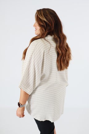 Harper Blouse in Beige