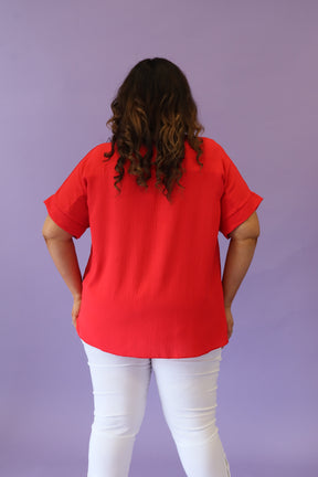 Freya Blouse in Red