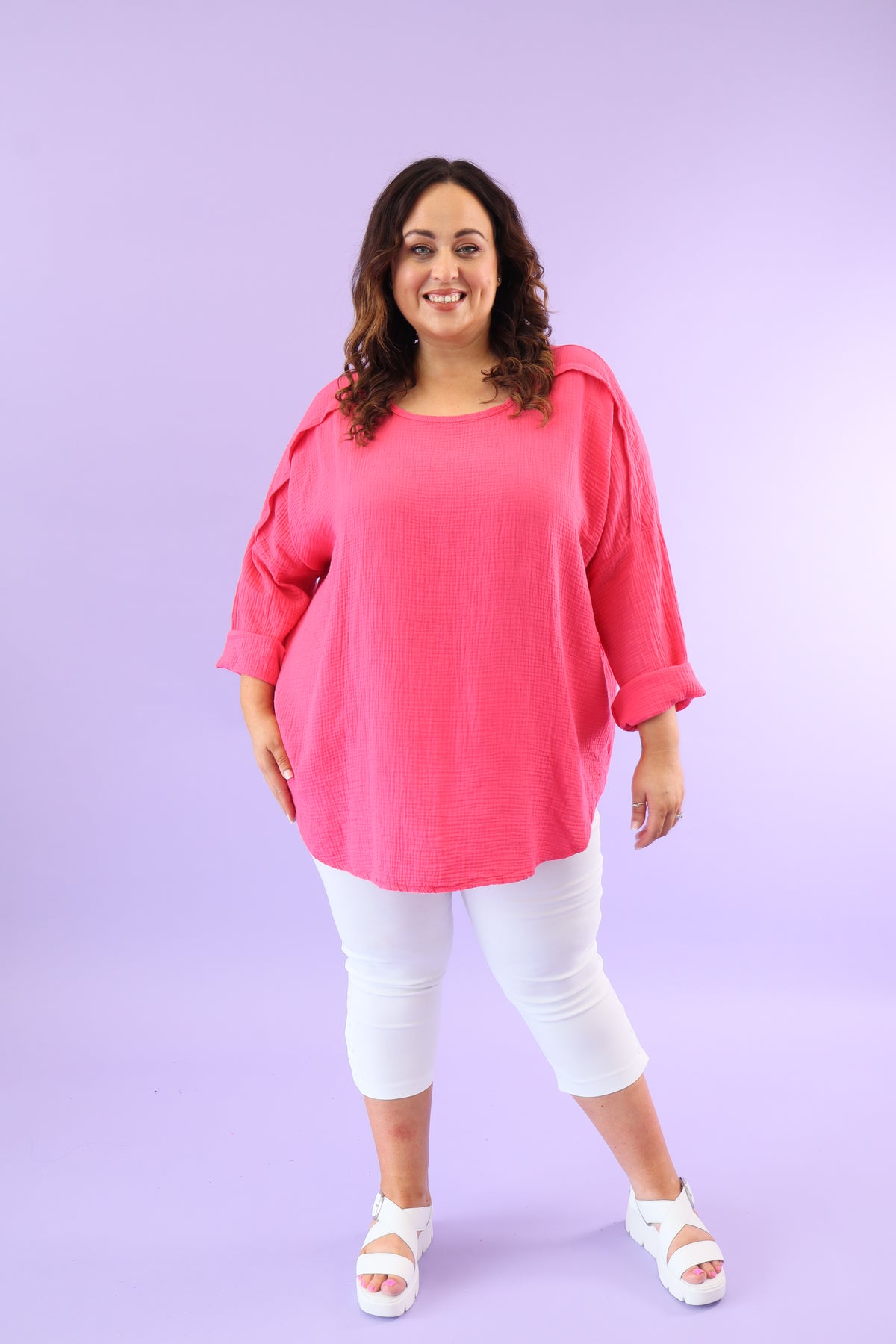 Kylie Cotton Top in Pink