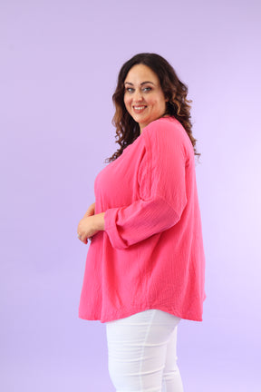 Kylie Cotton Top in Pink