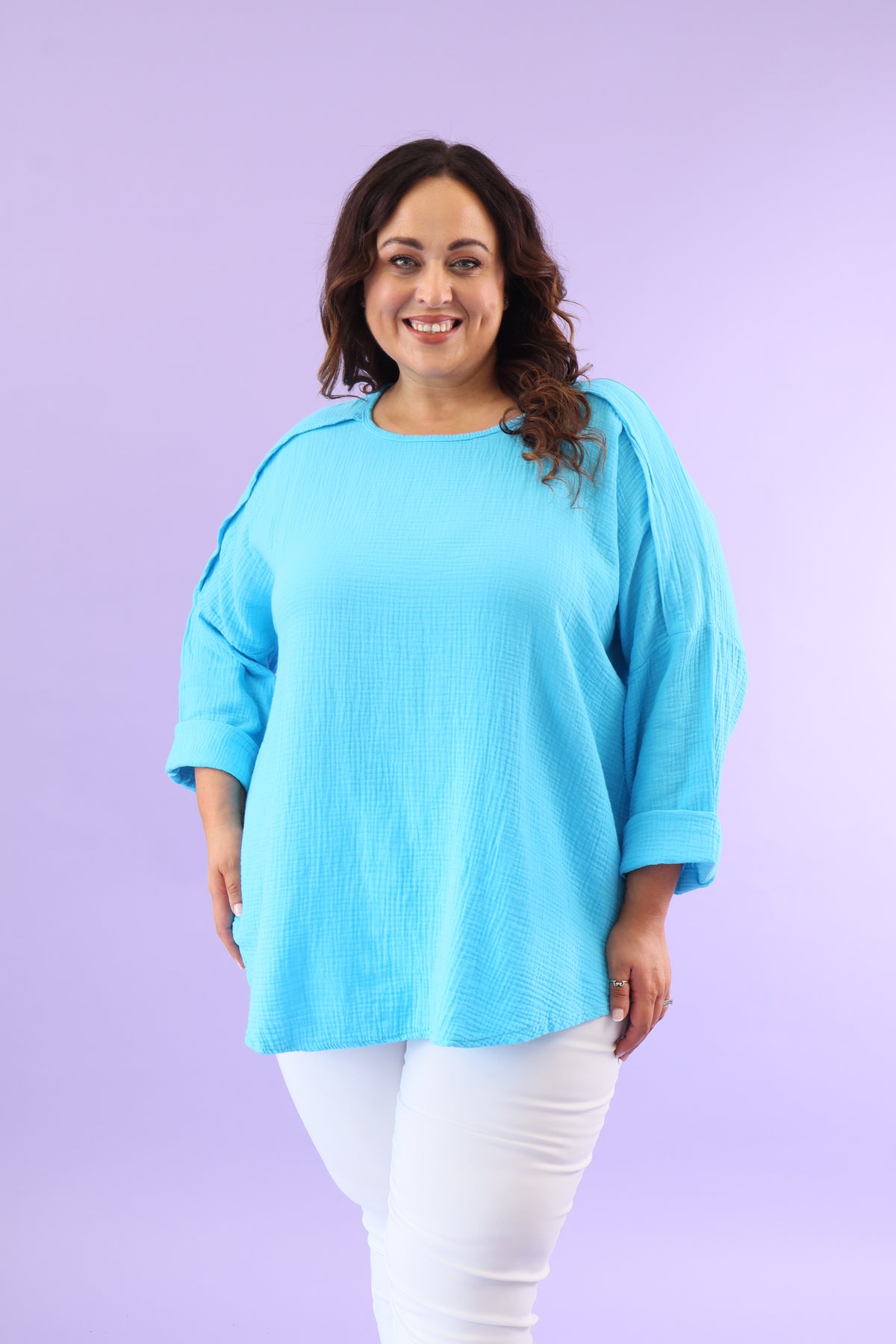 Kylie Cotton Top in Blue