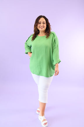 Kylie Cotton Top in Green