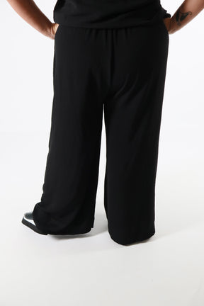 Bella Wide Leg Trousers in Black