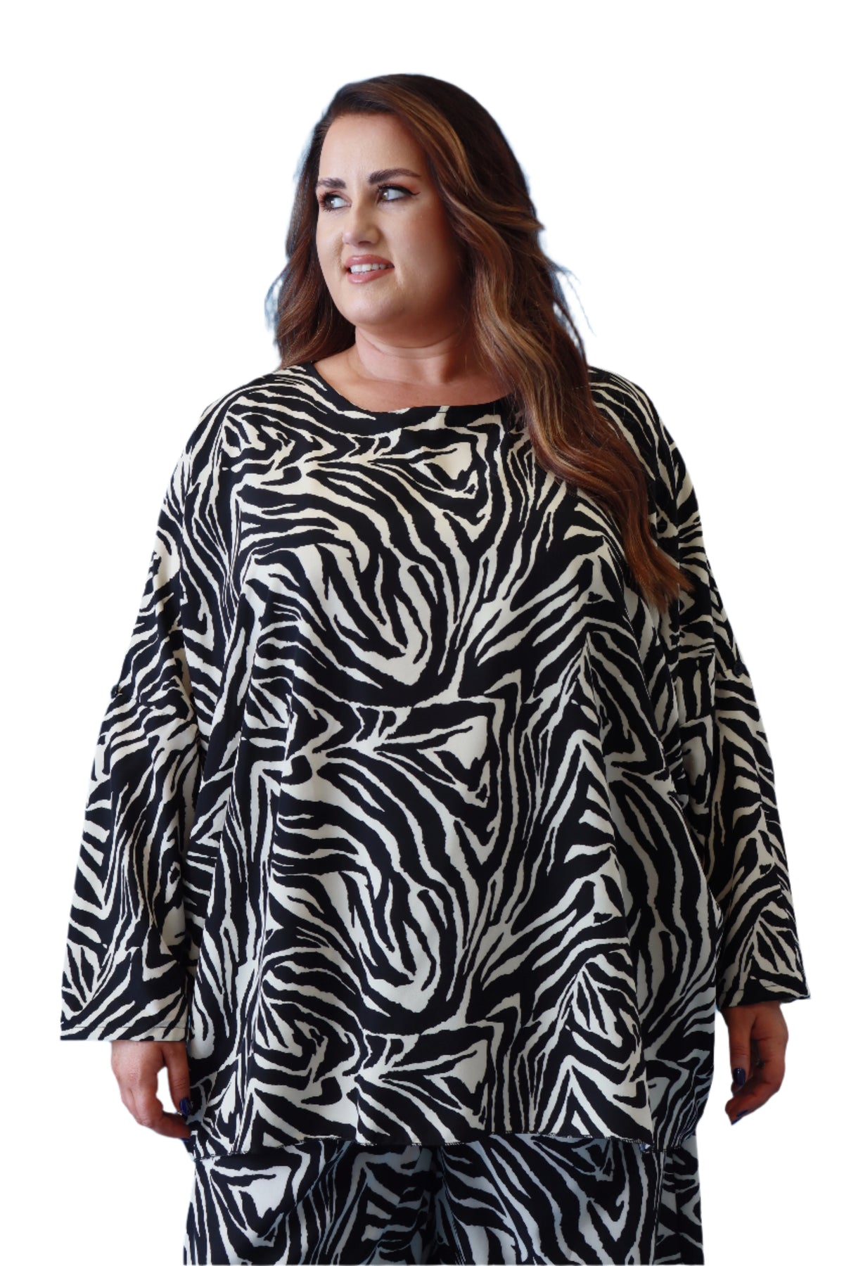 Emma Blouse in Zebra Print