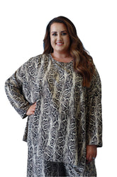 Emma Blouse in Snake Print