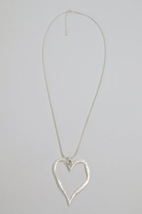 Lyla Heart Necklace in Silver