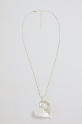 Hannah Heart Necklace in Silver