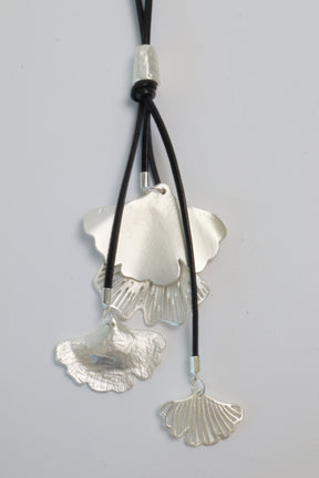 Blossom Necklace in Black and Silver