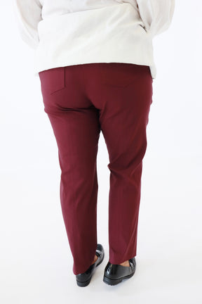 Robell 7/8ths Trousers in Wine