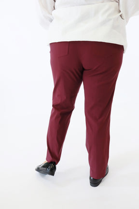 Robell 7/8ths Trousers in Wine