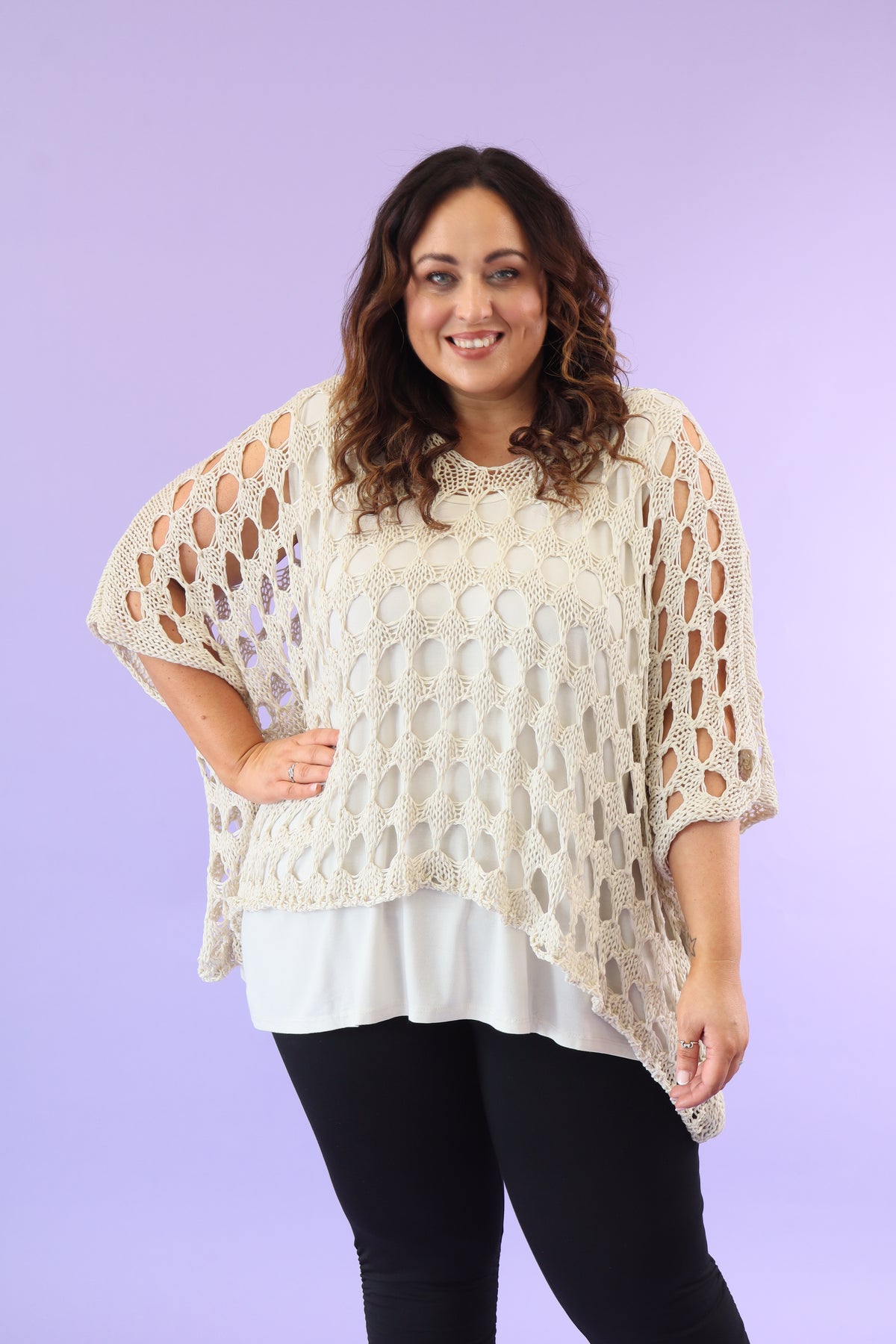 Plus size lace jumper clearance