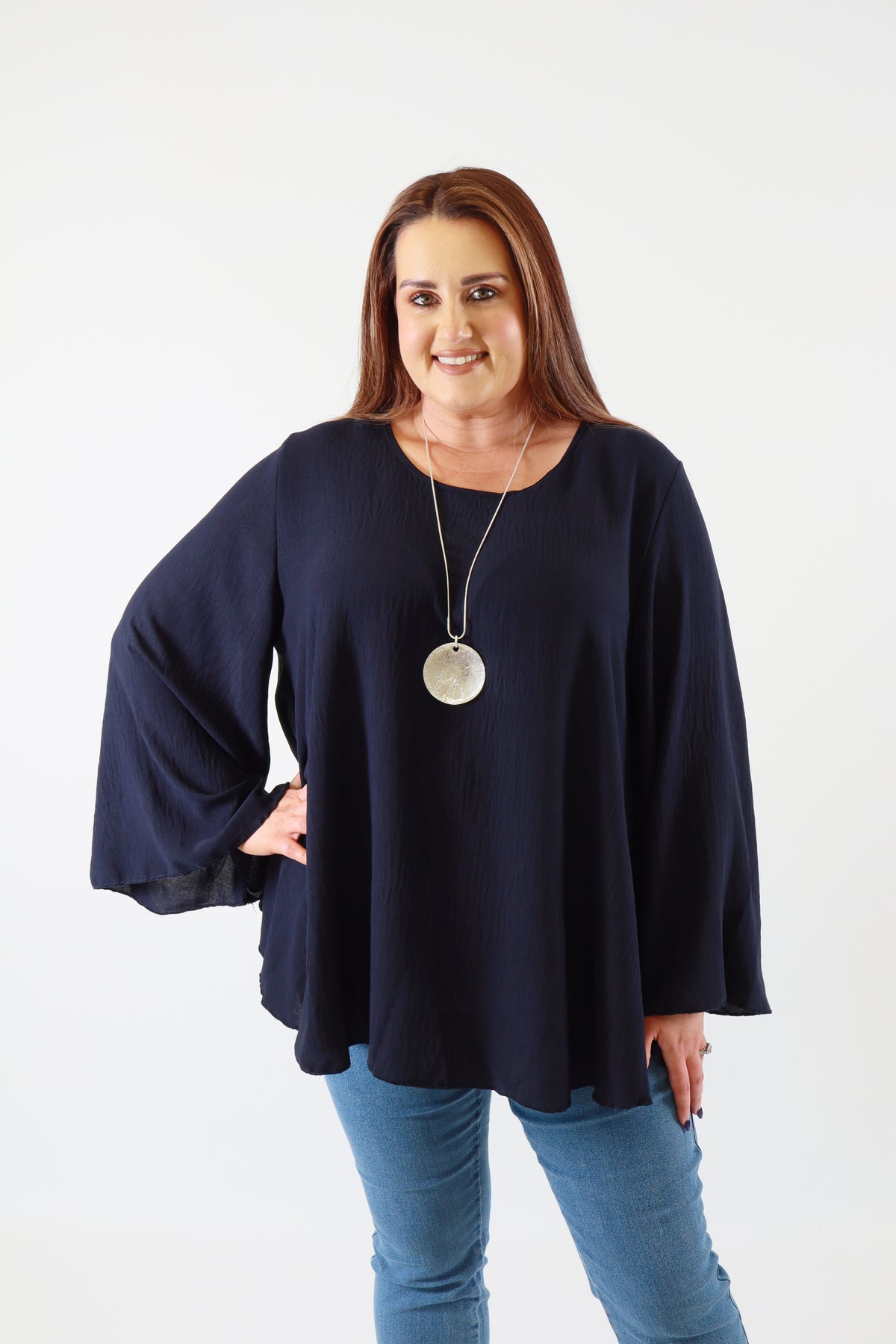 Nyla Blouse in Navy