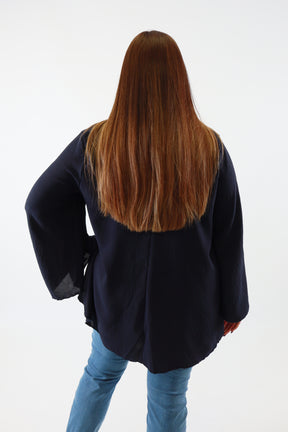 Nyla Blouse in Navy