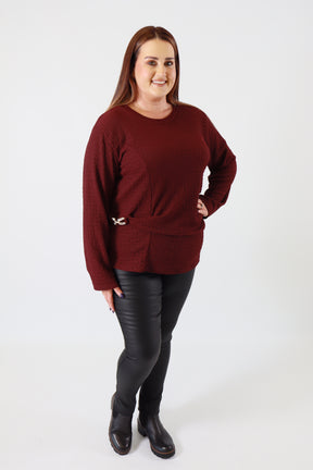 Billie Top in Wine