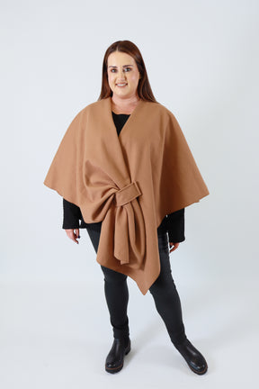 Ally Cape in Tan