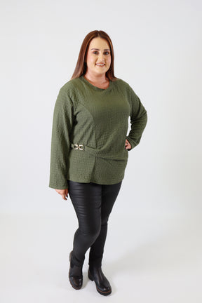 Billie Top in Khaki