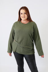 Billie Top in Khaki