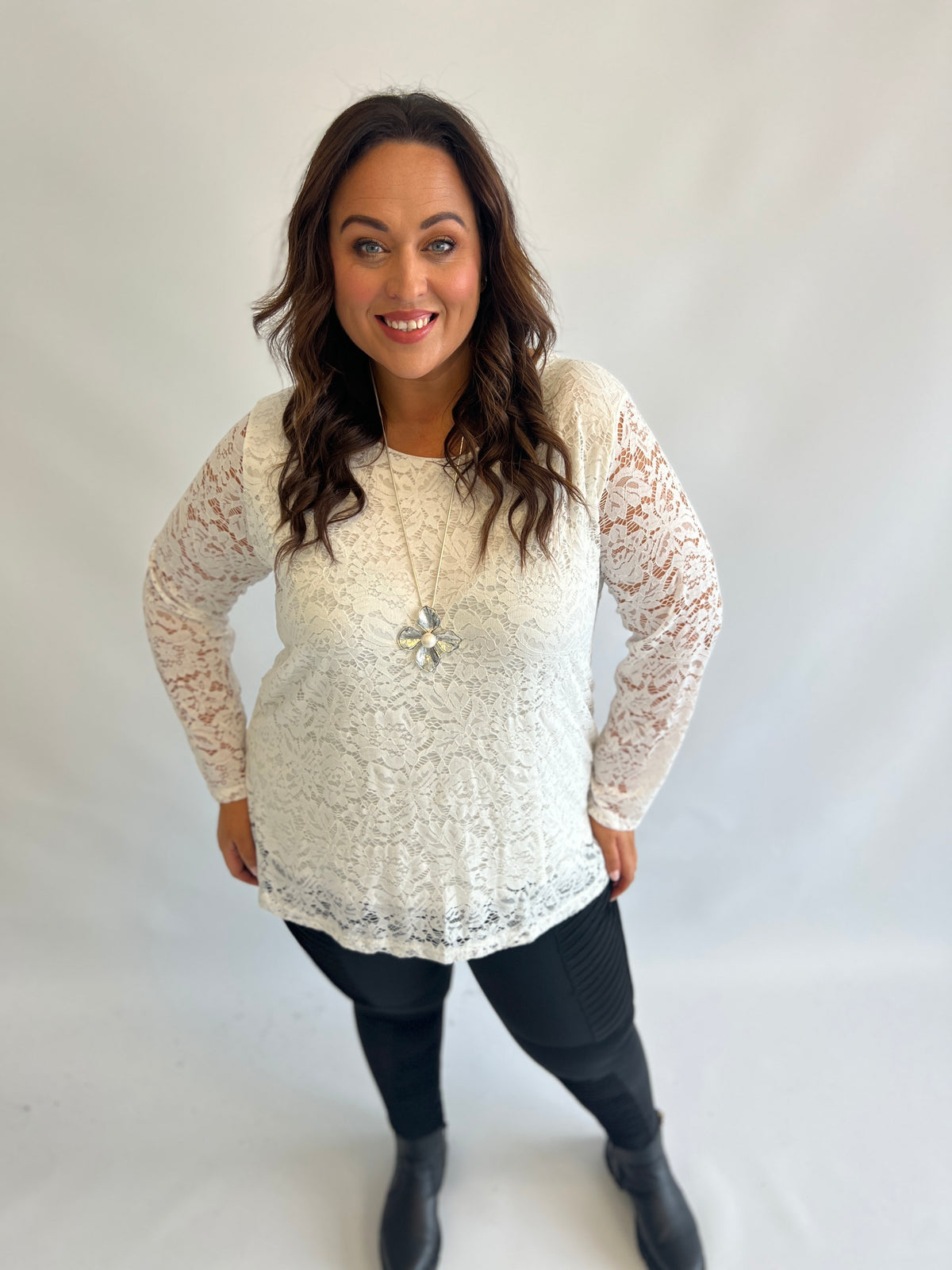 Rene Lace Blouse in White