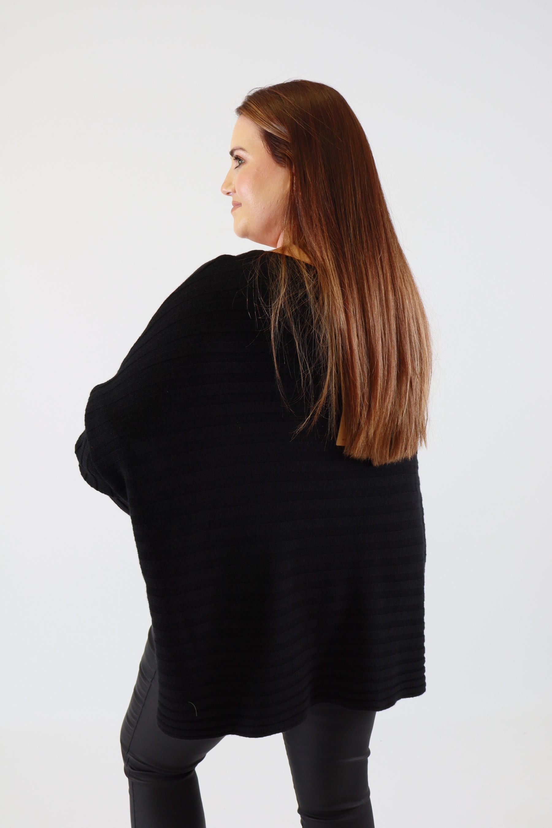 Clara Oversized Knit Jumper in Black