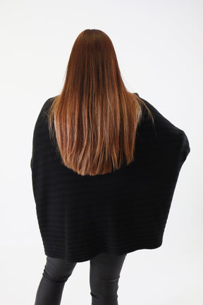 Clara Oversized Knit Jumper in Black