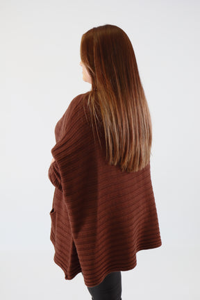 Clara Oversized Knit Jumper in Brown