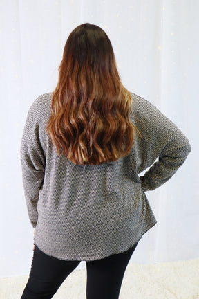 Whitney Glitter Top in Navy